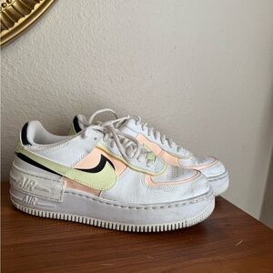 Nike Air Force 1 Shadow in White and Pastel